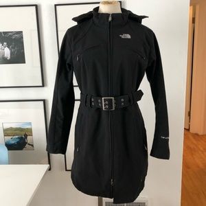 North Face Belted Coat with Removable Hood